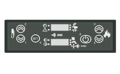 Tableau de commande avec afficheur à LED MCZ NOVA AIR BOX PELLET