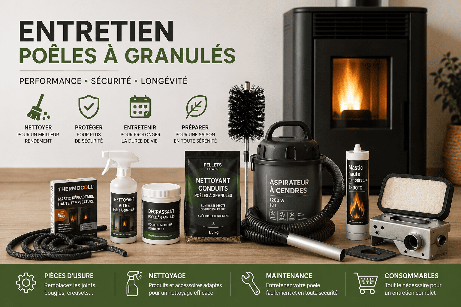 Entretien poêle à granulés