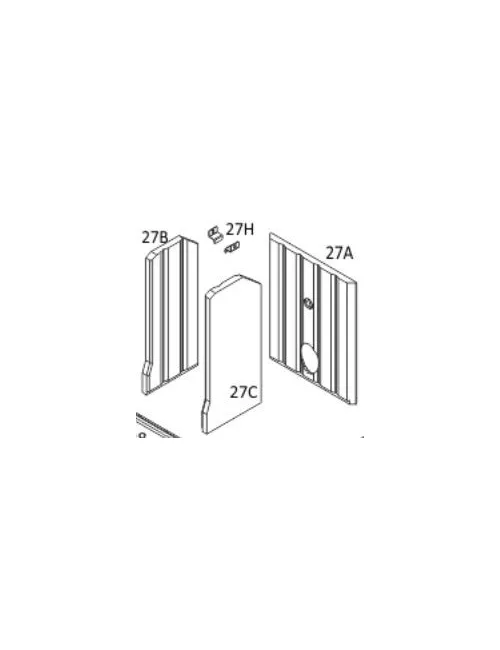 Foyer en fonte et vermiculite latéral droit pour vos poêles à granulés air ECOFOREST KIEV