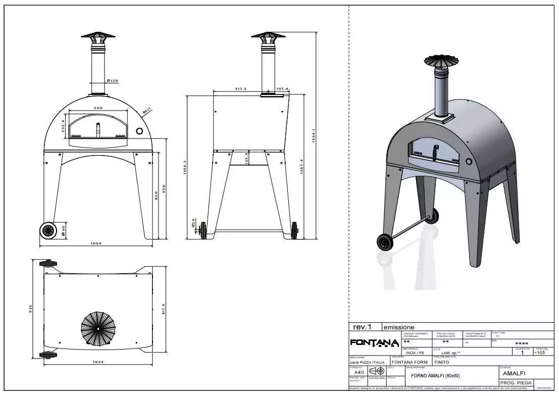 four à pizza amalfi fontana forni